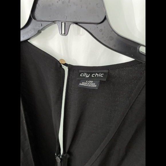 NEW $129 City Chic Synthesis Long Sleeve Jumpsuit Black [ PLUS Large‎ / 20 ] - Picture 4 of 12